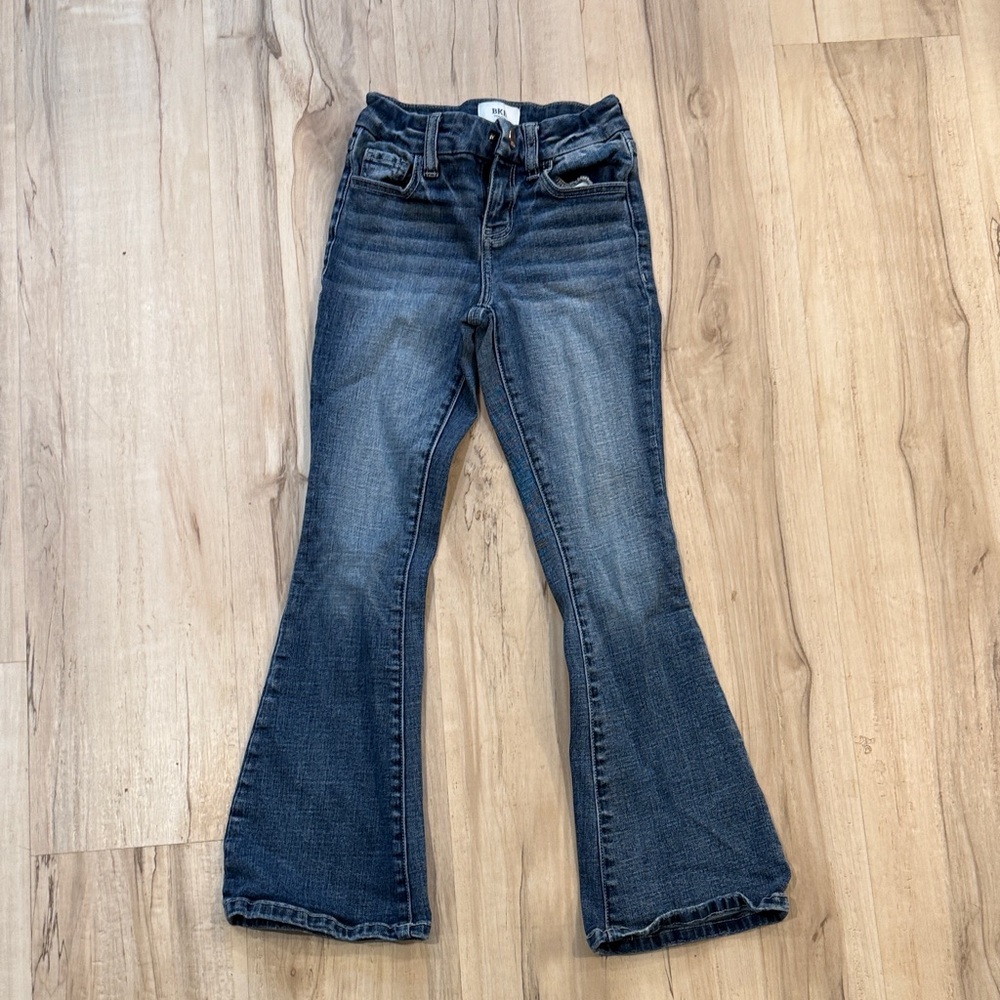 BKE Girls Dark Blue Bootcut Jeans
